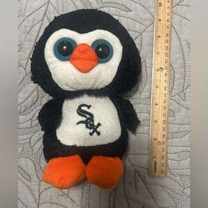 Forever Collectibles Black and White Penguin Plush with Orange Beak